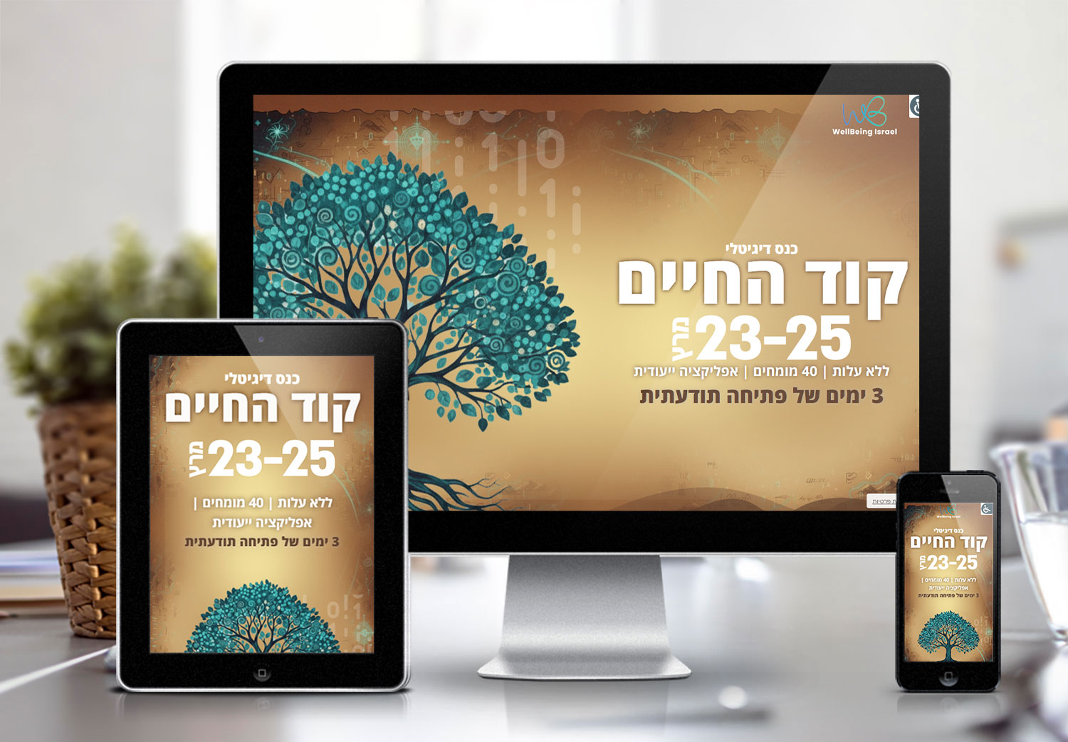 כנס קוד החיים - עמוד נחיתה ומכירה לכנס מקוון
